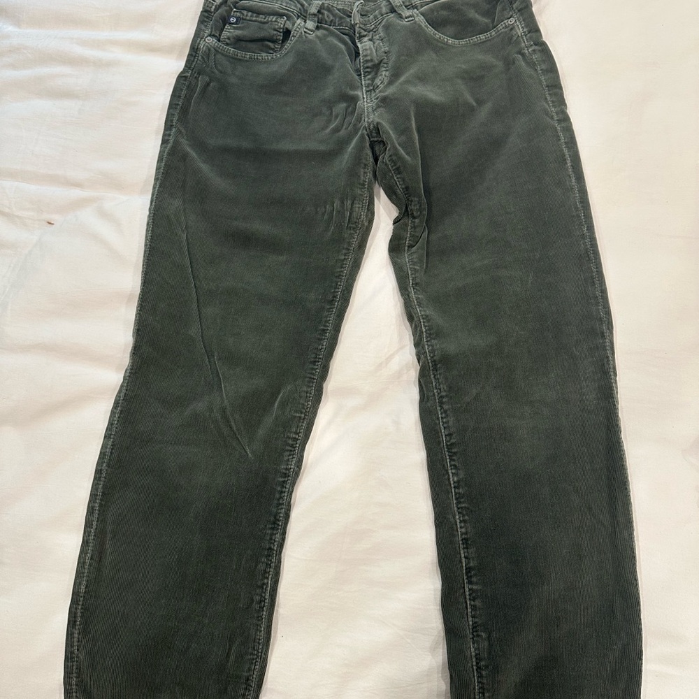 Ag Adriano Goldschmied Olive Corduroy Pants